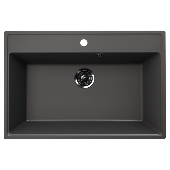 Мойка кварцевая (асфальт) 760х510 мм Ulgran Quartz Forte 760-09