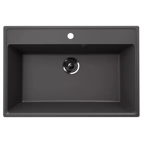 Мойка кварцевая (асфальт) 760х510 мм Ulgran Quartz Forte 760-09