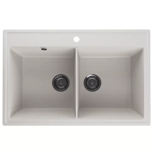 Мойка кварцевая (жасмин) 780х510 мм Ulgran Quartz Ruma 780-01 2S