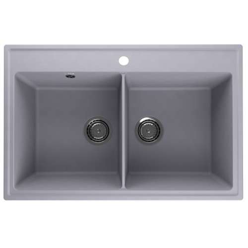 Мойка кварцевая (бетон) 780х510 мм Ulgran Quartz Ruma 780-05 2S