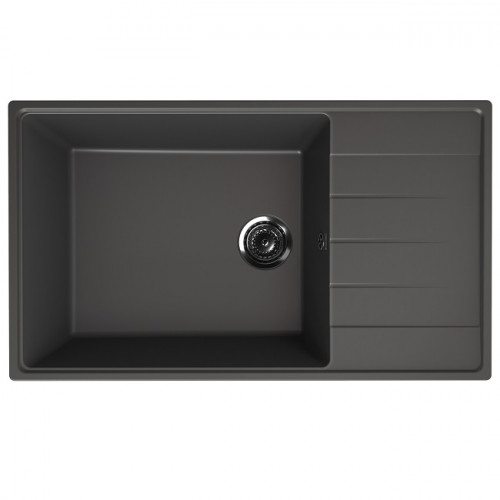 Мойка кварцевая (асфальт) 860х500 мм Ulgran Quartz Prima 860-09