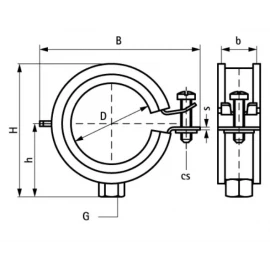 Хомут со звукоизоляцией 1" Walraven 3373035