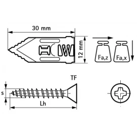Дюбель для крепления к ГКЛ/ГВЛ 4,0х30 Walraven 6112231
