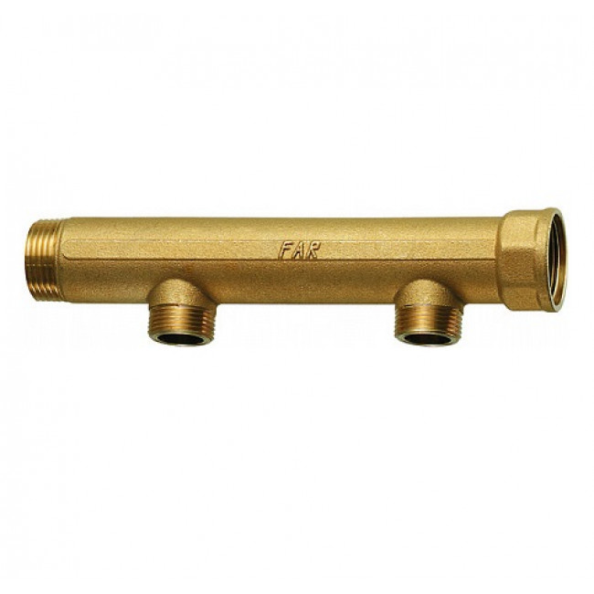 Коллектор латунный 11/4"х3/4" на 2 выхода FAR
