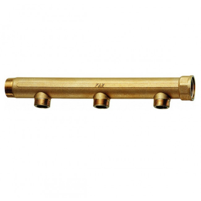 Коллектор латунный 11/4"х3/4" на 3 выхода FAR