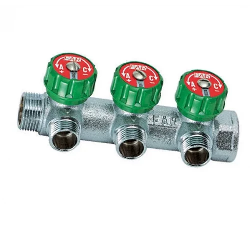 Коллектор регулирующий 3/4"х1/2" на 3 выхода FAR
