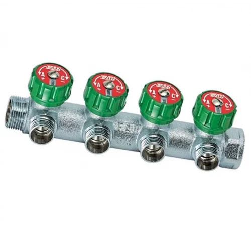 Коллектор регулирующий 3/4"х1/2" на 4 выхода FAR