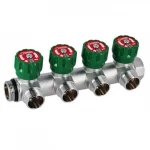 Коллектор регулировочный 3/4"х3/4" на 4 контура General Fittings