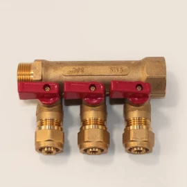 Коллектор с кранами 3/4"х16 на 3 выхода SMS-403