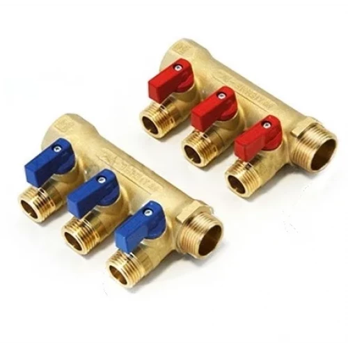 Коллектор с кранами 3/4"х1/2" на 2 выхода Tiemme