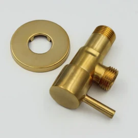 Кран (золото матовое) "MINIMAL" 1/2"х1/2" Remer 128 L