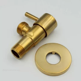 Кран (золото матовое) "MINIMAL" 1/2"х1/2" Remer 128 L