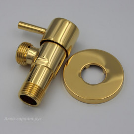 Кран шаровой (золото) "MINIMAL" 1/2"х1/2" Remer 128 L