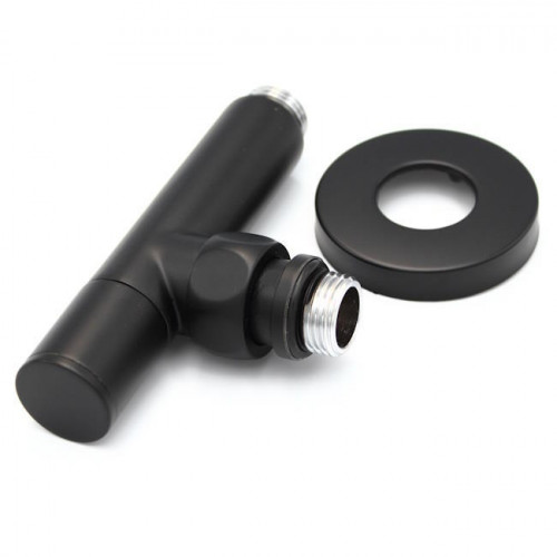 Комплект радиаторных кранов 1/2" (черный мат.) Luxon