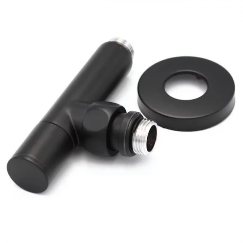 Комплект радиаторных кранов 1/2" (черный мат.) Luxon