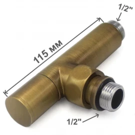 Комплект радиаторных кранов 1/2" (бронза) Luxon