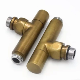 Комплект радиаторных кранов 1/2" (бронза) Luxon