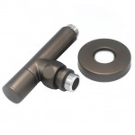 Комплект радиаторных кранов 1/2" (графит) Luxon