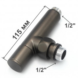 Комплект радиаторных кранов 1/2" (графит) Luxon
