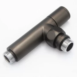 Комплект радиаторных кранов 1/2" (графит) Luxon