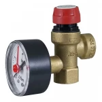 Предохранительный клапан с манометром 1/2"х1/2" ВВ 3 бар RBM