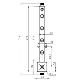 Коллектор с гидрострелкой М2+1 на 3 контура Север