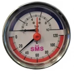 Термоманометр 10 бар горизонтальный 120°C SMS