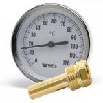 Термометр 80мм с погружной гильзой 160°C Watts
