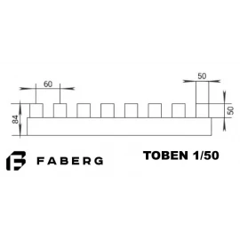 Радиатор стальной 1800 4-сек. (графит) TOBEN 1/50 Faberg 