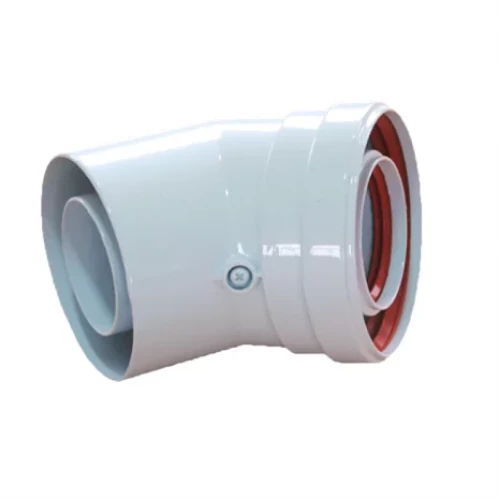 Коаксиальный отвод 45° DN60/100мм VIVAT