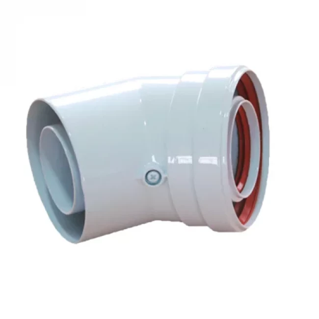 Коаксиальный отвод 45° DN60/100мм VIVAT