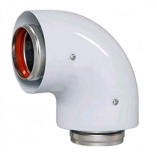 Коаксиальный отвод 90° DN60/100мм VIVAT
