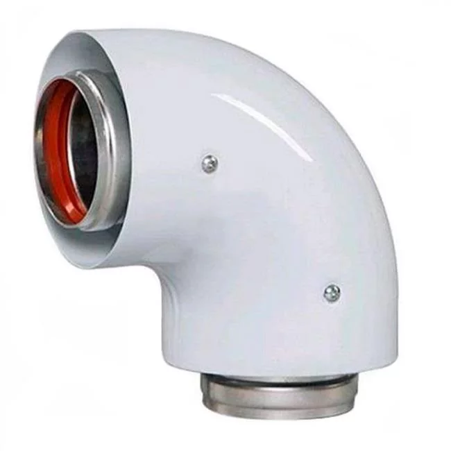 Коаксиальный отвод 90° DN60/100мм VIVAT