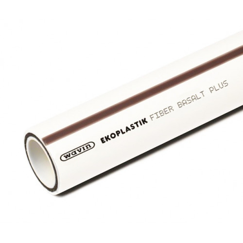 Труба п/п для отопления Fiber Basalt Plus (белая) Ø40х5,5 Ekoplastik
