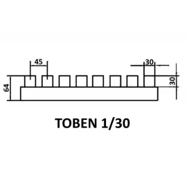Радиатор стальной 1800 6-сек. (черный) TOBEN 1/30 Faberg 
