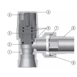 Кран радиаторный 1/2" угловой нижний Far 1200