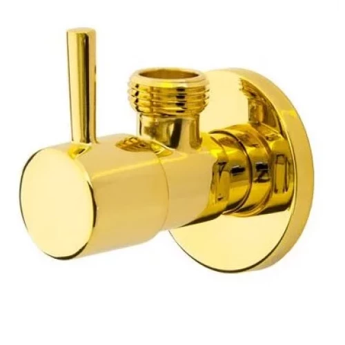 Кран шаровой (золото) "MINIMAL" 1/2"х1/2" Remer 128 L