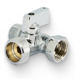 Кран шаровой трехпроходной 1/2"х3/4"х1/2" Uni-fitt