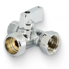 Кран шаровой трехпроходной 1/2"х3/4"х1/2" Uni-fitt