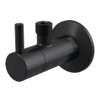 Кран угловой с фильтром черный 1/2"х3/8" Alcaplast