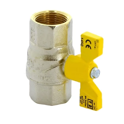 Кран газовый г/г 1/2" бабочка F.I.V.
