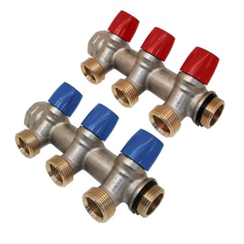 Коллектор регулировочный 1"х3/4" на 2 выхода General Fittings