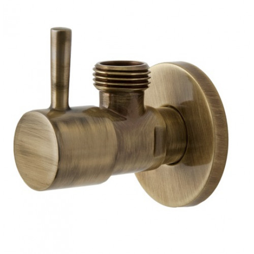 Кран угловой бронзовый 1/2"х1/2" Remer