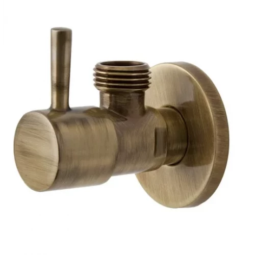 Кран угловой бронзовый 1/2"х1/2" Remer
