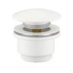 Донный клапан для раковины универсальный F09F (белый) Ganzer