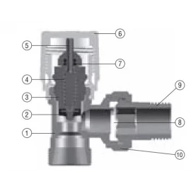 Кран радиаторный 1/2" прямой термостатический Far 1640