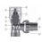 Кран радиаторный 1/2" прямой термостатический Far 1640