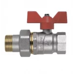 Кран шаровой с американкой 1" (красн.) F.I.V. Evolution