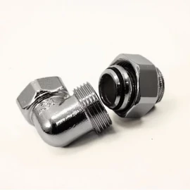 Американка угловая латунная хром 1/2" GF