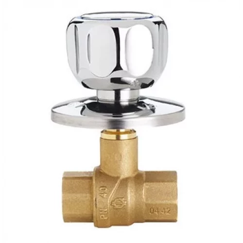 Кран шаровой под штукатурку хром 1/2" F.I.V. Incasso